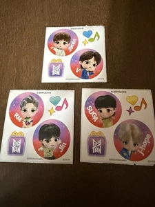 Lote de 3 pegatinas promocionales Tiny Tan McDonald's con diferentes miembros - Imagen 1 de 7