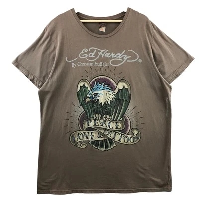 Ed Hardy by Christian Audigier XXL Men’s Brown Eagle Short Sleeve - Image 1 of 4