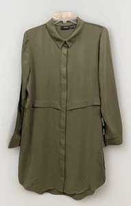 Apt.9 Dark Green Long Sleeve Button Down Shirt Dress NWT Women’s 16 - Picture 1 of 20