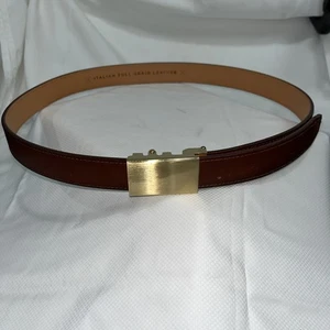 Mission Ratchet brauner Ledergürtel Herren Größe L 36/38 goldfarbene Schnalle 1,25 Zoll - Bild 1 von 14
