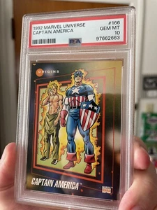 Capitán América Origins 1992 Marvel Universe III #166 PSA 10 Pop 29 - Imagen 1 de 3