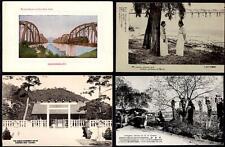 Lot of 5 -  KOREA 1920's-30s - People, Ancient stone relics, Yalu Iron Bridge +