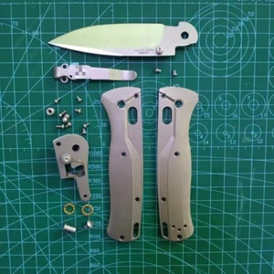 1Set TC4 Handle Scales+14C28N Stainless Steel Blade for Benchmade 535 - Picture 1 of 2