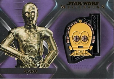 Star Wars Masterwork 2021, C-3PO (C-3PO) Character Medallion Card CM-C3C #04/50 - Image 1 of 2