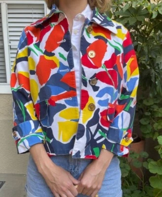 Chaqueta forrada de algodón acantilados florales tropicales multicolor Lauren Ralph Lauren talla L Foto 1 de 4