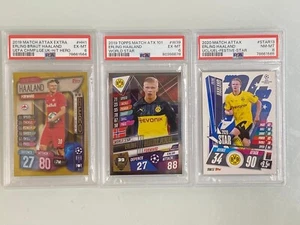 MATCH ATTAX 2019/20 ERLING HAALAND ROOKIE SET OF 3 - PSA 6 - Picture 1 of 1