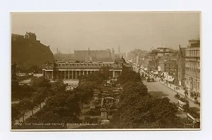 The Mound and Princes Street, Edinburgh, Scotland B&W RPPC Pub. by Judges' Ltd - Picture 1 of 2