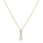 New 9ct Yellow Gold Freshwater Cultured Pearl 18" Necklace 455mm(18") 9ct gol...