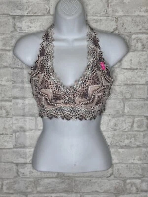 Sujetador push up acolchado halter bralette de encaje rosa de Victoria Secret talla pequeña NUEVO Foto 1 de 4