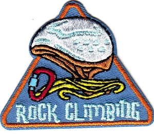 ROCK CLIMBING Iron On Patch Sports - Picture 1 of 2