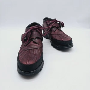 Polo Ralph Lauren Maroon Men’s Size 9D Dover III Boots Leather Lace Buckle - Picture 1 of 21