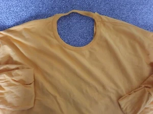 Asos Mustard Open Back Sweatshirt, Size 20, Vgc - Picture 1 of 1