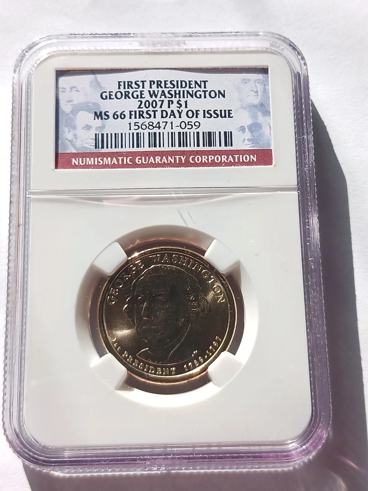 GEORGE WASHINGTON - 25 EACH, NGC 2007 P , $1, MS 66 FIRST DAY OF ISSUE - Image 1 of 1