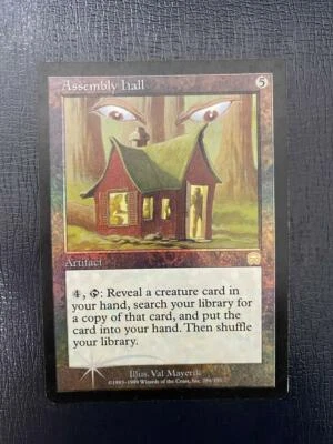 MTG FOIL MERCADIAN MASQUES ASSEMBLY HALL PLAYED MAGIC THE GATHERING ARTIFACT  - Image 1 of 4
