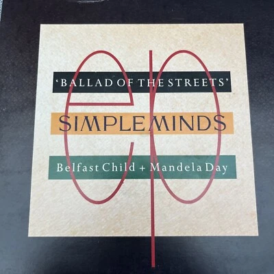 VINYL 7" SINGLE SIMPLE MINDS BALLAD OF THE STREETS EP 1989 SMX3 VIRGIN EX/EX - Image 1 of 2