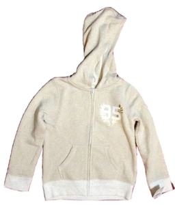 OshKosh B'Gosh Girl's Beige/Gold Zip Up Hoodie - Size 4 - NEW $34 - Picture 1 of 2