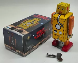 ROBOT LILLIPUT wind up tinplate tin plated classic toy cute antique mechanical - Picture 1 of 9