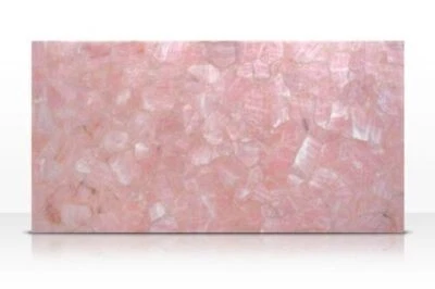 48" x 24" Rose Quartz Table Top Natural Gemstones Handmade Work Decor - Image 1 of 4