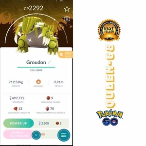 Pokémon Go - Shiny Groudon Wild Area Global Background - Trade Registered - Picture 1 of 1