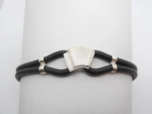 Fisarmonica : Braccialetto in Argento 925 e Caucciù - Bracciale Musicista Musica - Imagen 1 de 11
