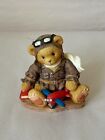 Cherished Teddies 1998 Event Figurine “Lance” Aviator Bear 3”Ht