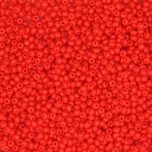 12/0 Czech Opaque Red Glass Seed Beads - Picture 1 of 1