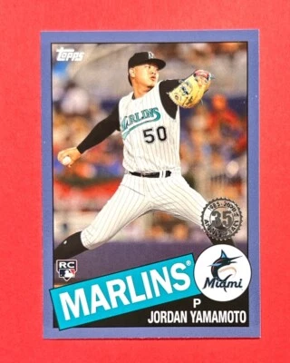 Jordan Yamamoto ~ 2020 Topps ~ 1985 Topps Blue Border #85-58 Rookie - Image 1 of 2