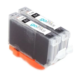 2 Noire Cartouches d'encre remplacer Canon CLI-8Bk non-OEM / Compatible - Photo 1/2