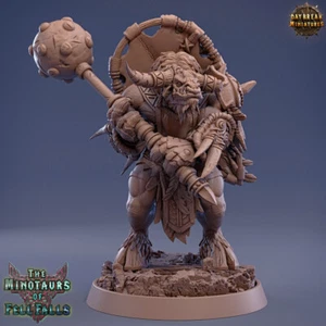 Minotaur Mercury Redflood, D&D Wargames Fantasy Beastmen Creature Miniature 32mm - Picture 1 of 3