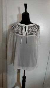 Women white elegant Tops Blouse Ladies casual Long Sleeve Plus Sizes - Picture 1 of 6