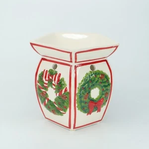 Yankee Candle Wax Tart Warmer Christmas Wreath Holiday Yankee Candle Wax Warmer - Picture 1 of 18