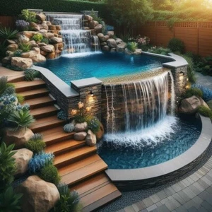 200+ indoor swimming pool ideas, outdoor swimming pool designs plus land scaping - Picture 1 of 13