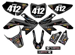 2013-2023 CRF 50 MAYHEM Black Senge Graphics Kit Compatible with Honda - Picture 1 of 10