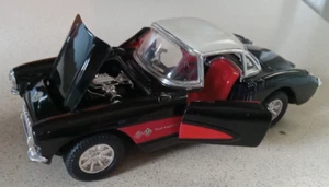 Sunnyside 1957 Chevrolet Corvette Black PULL BACK Diecast ss5709 - Picture 1 of 12