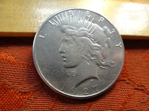 1927-S United States Silver Peace Dollar $1 Cleaned Lot D - No Reserve - Foto 1 di 4