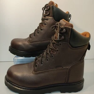 Schmidt Workwear Hombres Botas Cuero Puntera de Acero Marrón Botas Talla 11 M Impermeables - Imagen 1 de 21