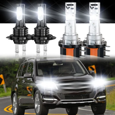 Faro LED H7+H15 bombillas haz alto/bajo para Mercedes-Benz GLK350 2013-2015 4 PIEZAS Foto 1 de 4