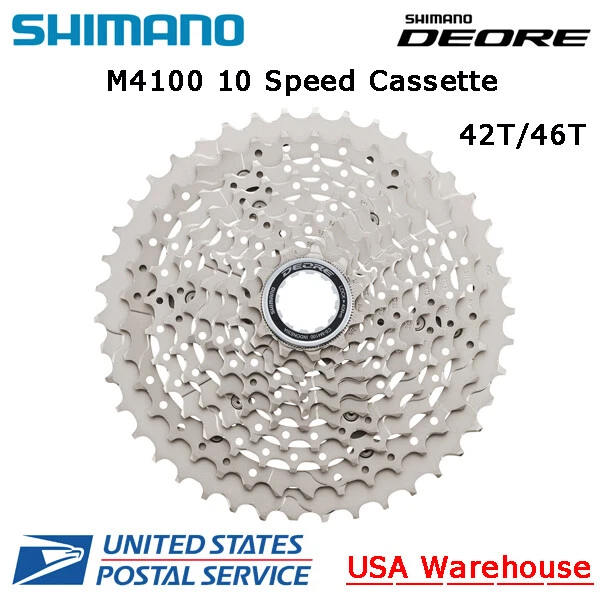 Shimano DEORE CS-M4100 10 Speed Cassette 11-42T 46T MTB - Image 1 of 1