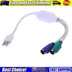 USB to PS2 Mouse Keyboard Converter U-port to Round Port Cable Line Adapter