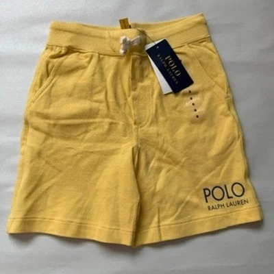 Polo Ralph Lauren Kids Yellow Logo Sweat Shorts Size 6 NWT - Image 1 of 4