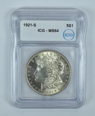 1921-S Morgan Silver Dollar MS64 ICG - Image 1 of 4