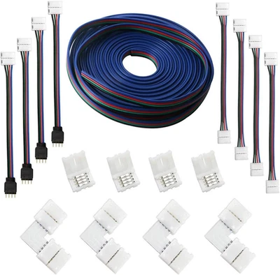 5M 4Pin RGB Cavo Di Prolunga Linea Connettore Cavo per 5050 3528 RGB LED Strisci - Immagine 1 di 4