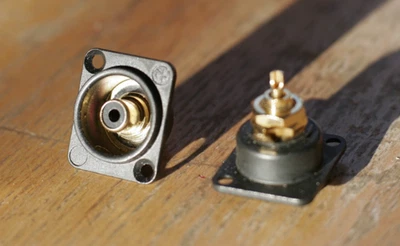 2 x Neutrik NF2 Female RCA Phono Socket Plug - Image 1 of 2