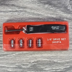 Snap-On Tools 1/8" Drive Socket Set w/ Handle 5pc 1605TA Made in USA Shallow HTF - Bild 1 von 23