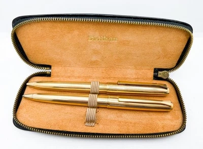 PELIKAN MECHANICAL PENCIL BALLPOINT  2PCS SET R60 D60 ROLLED GOLD - image 1 of 4