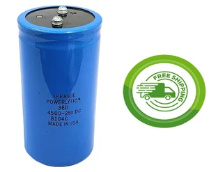 4500uF - 250V - Powerlytic - Sprague Computer Grade Capacitor 36D452F250DF2A - Picture 1 of 2