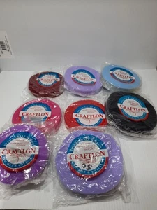 8 x Assorted Craftlon Nylon Craft/Crochet Ribbon . Almost Vintage. Old Stock. - Picture 1 of 5