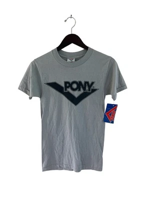 vintage PONY single stitch chevron t-shirt mens size small deadstock NWT 90s - Image 1 of 4