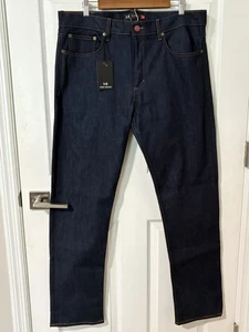 Nuevos Jeans Marc Nelson Diseñador Cosidos a Mano Ribete Crudo Azul Oscuro 38X34 Ajustados $200 - Imagen 1 de 10