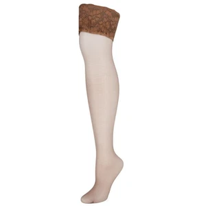 Hanes Women's Silk Reflections Lace Top Thigh Highs (1 Pair) - Picture 1 of 13